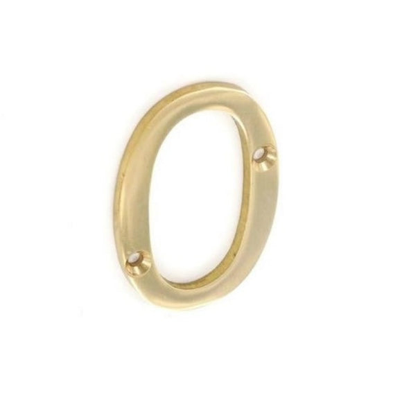 Securit Brass Numeral 0 50mm Pack Of 1