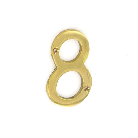 Securit Brass Numeral 8 50mm Pack Of 1