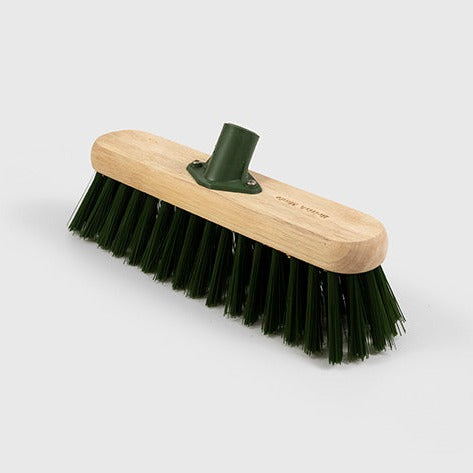 Hillbrush Industrial Stiff 305mm Sweeping Broom with Socket Green