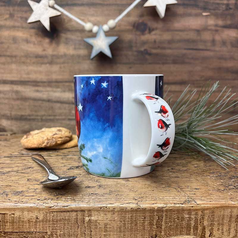 Alex Clark Christmas Robin & Star Mug
