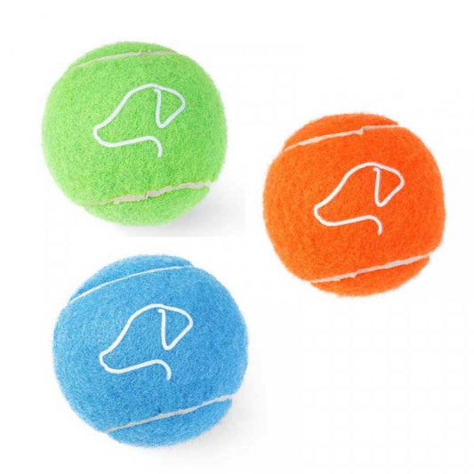Zoon Squeaky Pooch Tennis Balls Dog Toys 3 Pack
