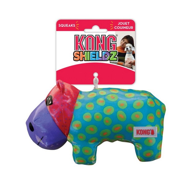 KONG Shieldz Dog Toy - Medium Hippo
