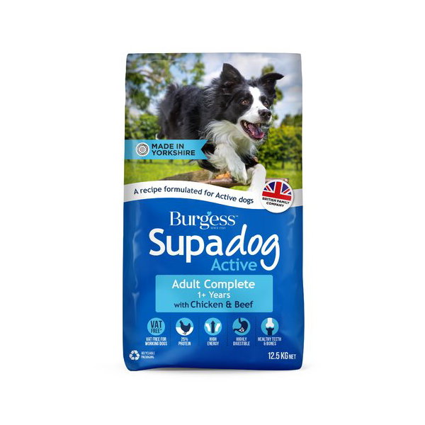 Burgess Supadog Active Adult Complete Dog Food 12.5kg