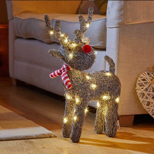Three Kings LED Sparkly Rattan Cupid