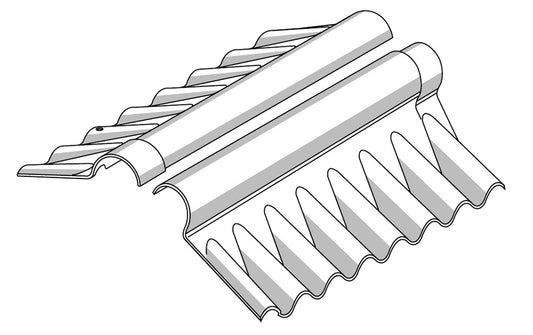 Eternit Profile 6'' 2 Piece Close Fitting Ridge