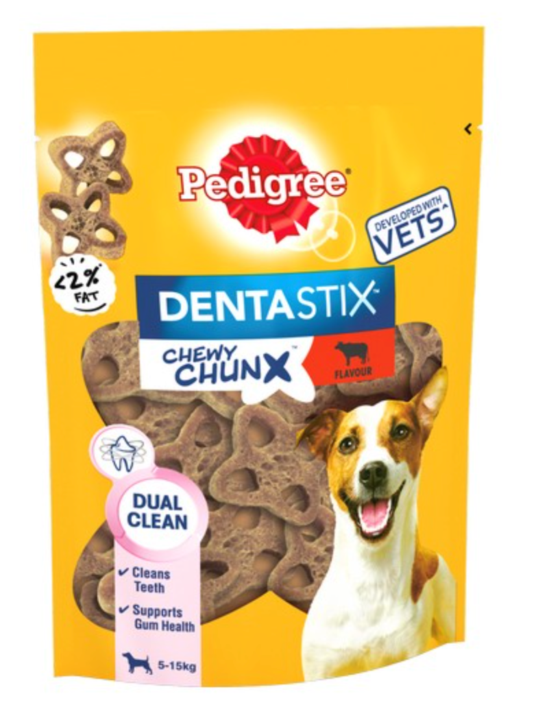 Pedigree Dentastix Chewy Chunx Mini Dog Treat Beef Flavour 68g 