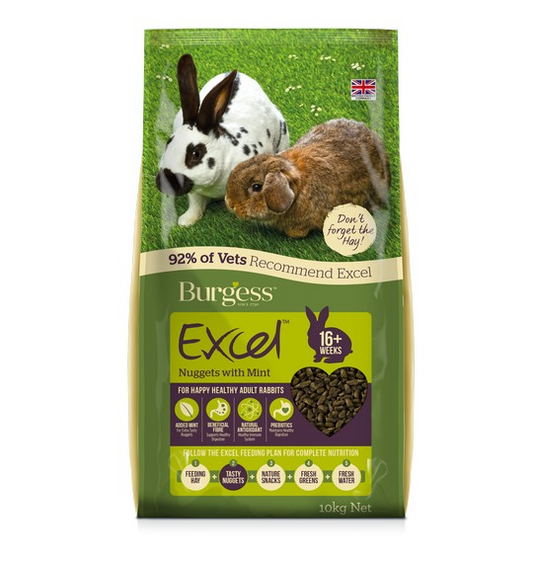 Burgess Excel Adult Rabbit Nuggets with Mint 10kg