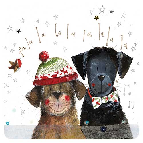 Alex Clark Christmas Singers Dog Coaster