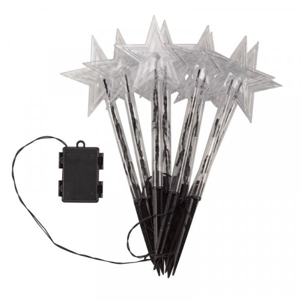 Three Kings StarDecor Stakes - Set of 8 - Warm White