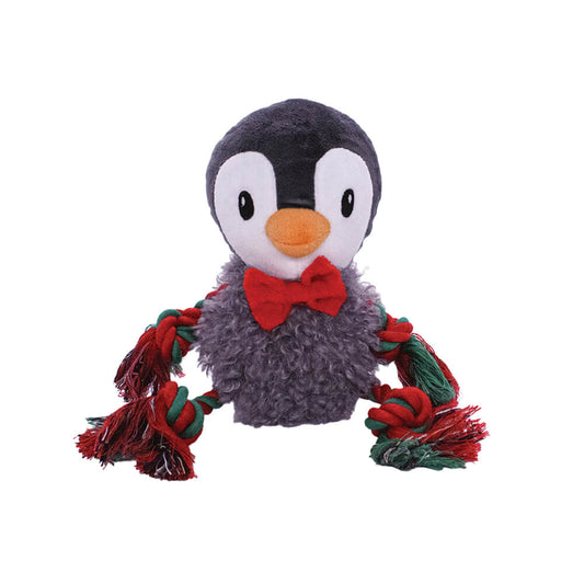 Happy Pet Dog Toy Fluffy Ropee Penguin