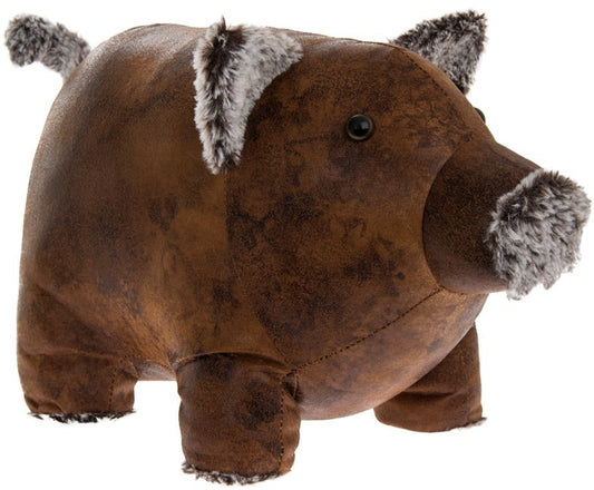 Gainsborough Giftware Leather Piggy Doorstop