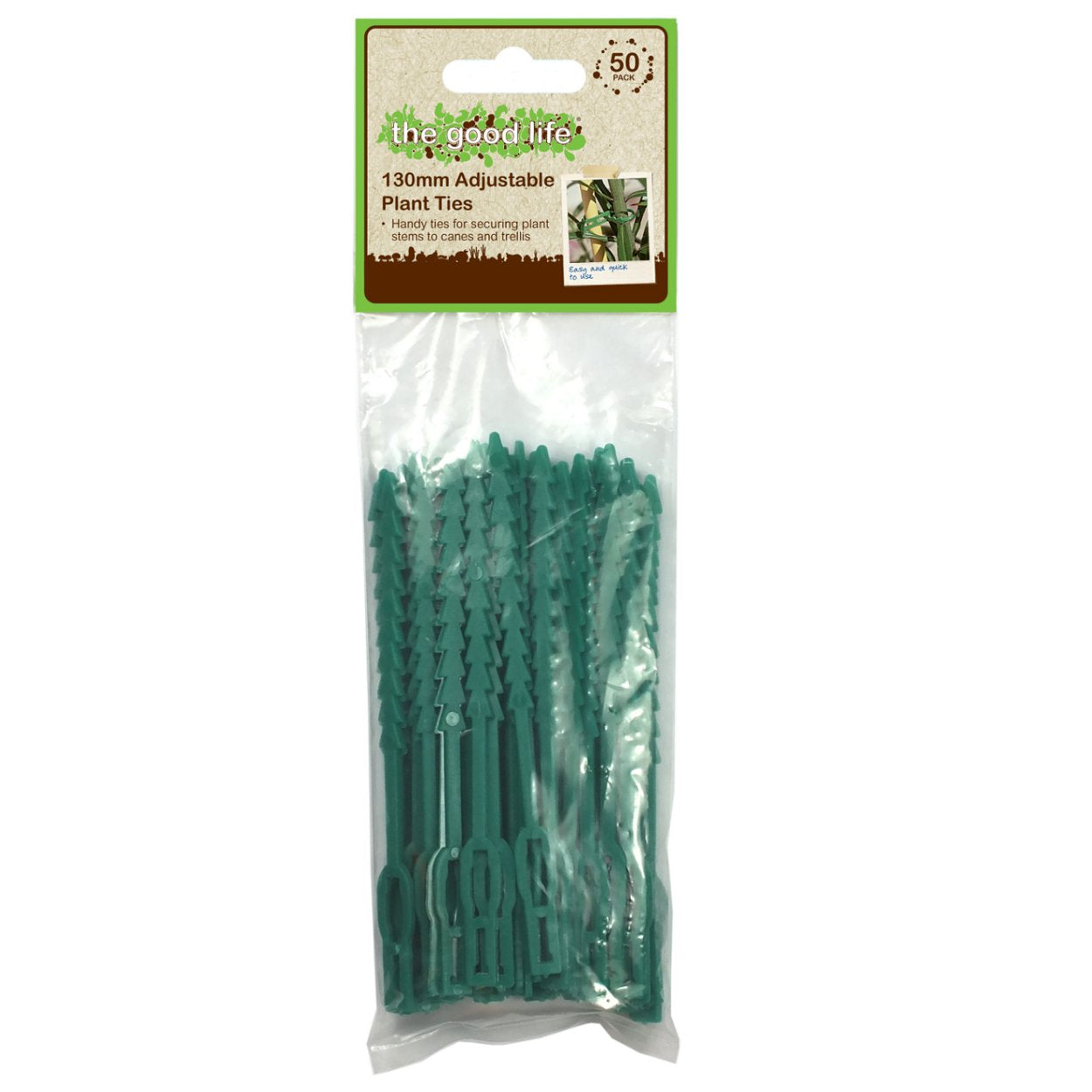 The Good Life Adjustable Plant Ties 50-Pack