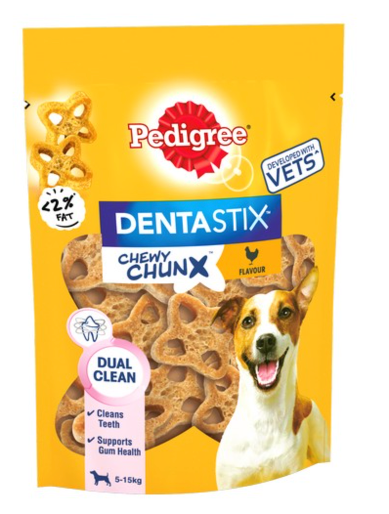 Pedigree Dentastix Chewy Chunx Mini Dog Treat Chicken Flavour 68g 