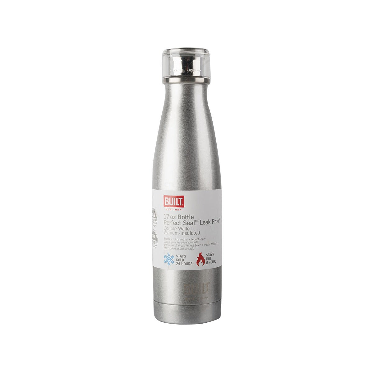 Built Perfect Seal Leakproof Insulated Bottle Metallic 500ml