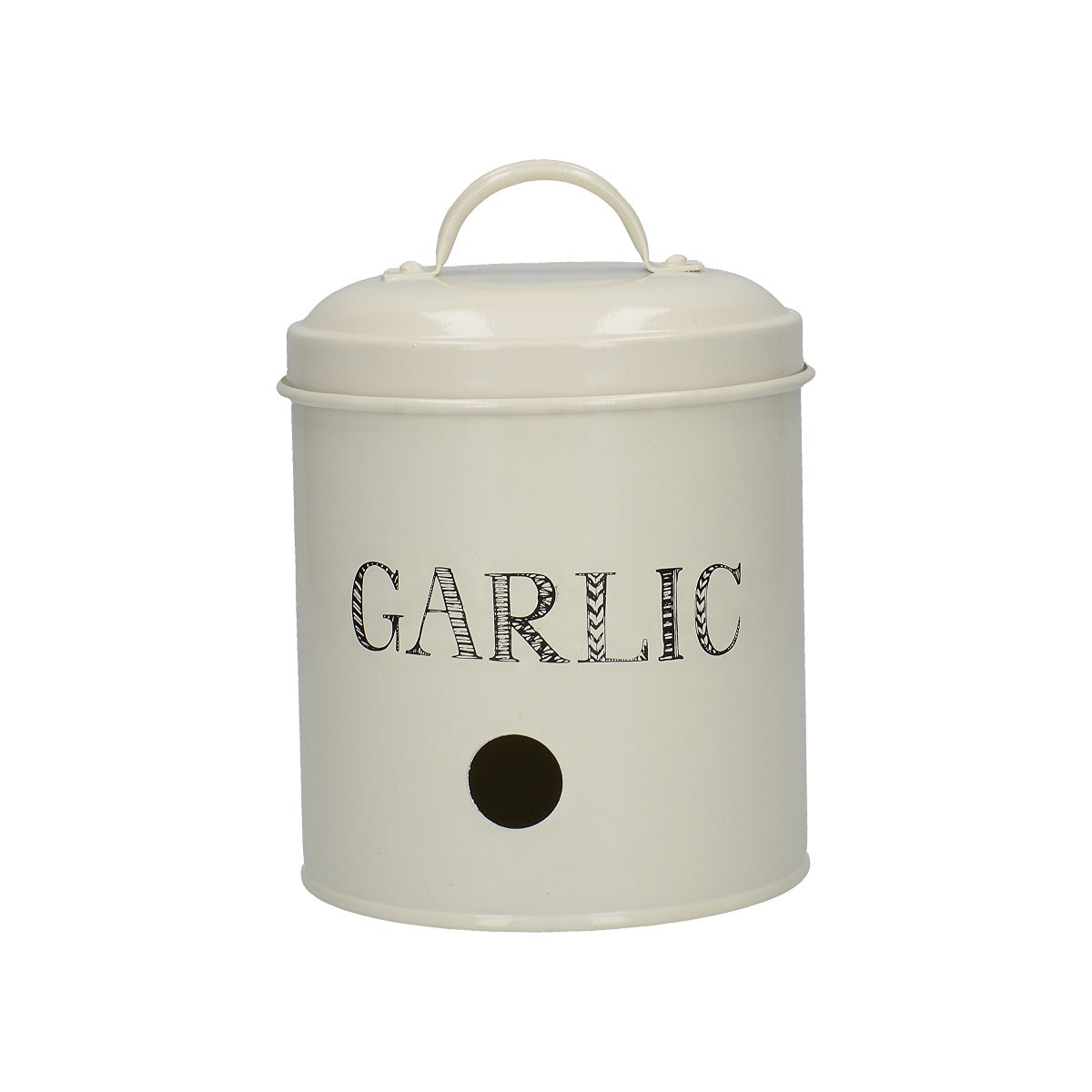KitchenCraft Garlic Tin Stir It Up White