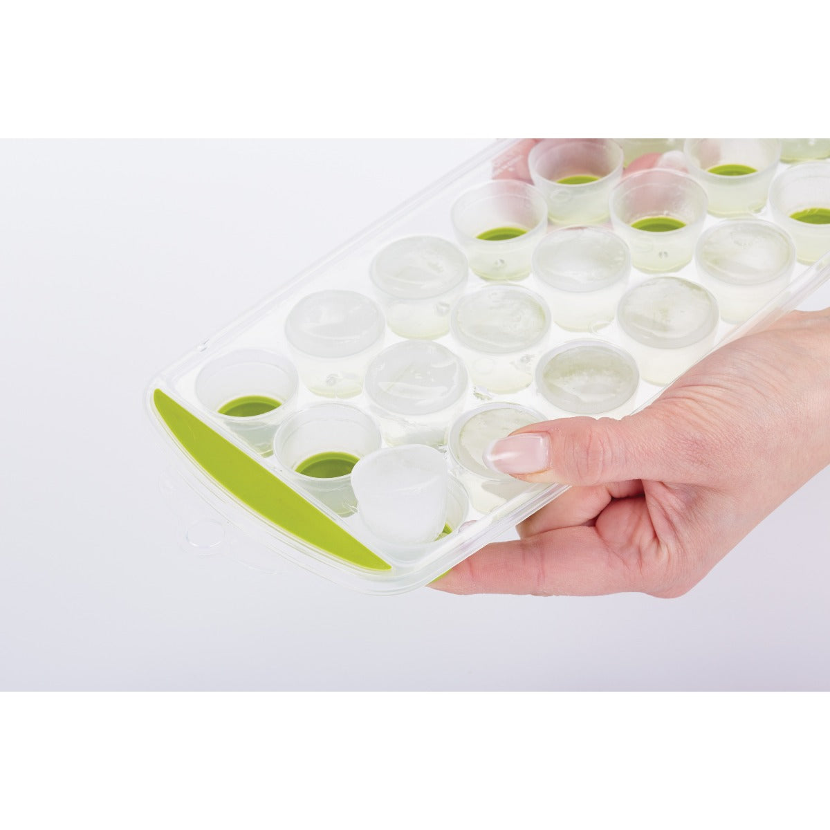 Colourworks Pop Out Flexible Ice Cube Tray Green