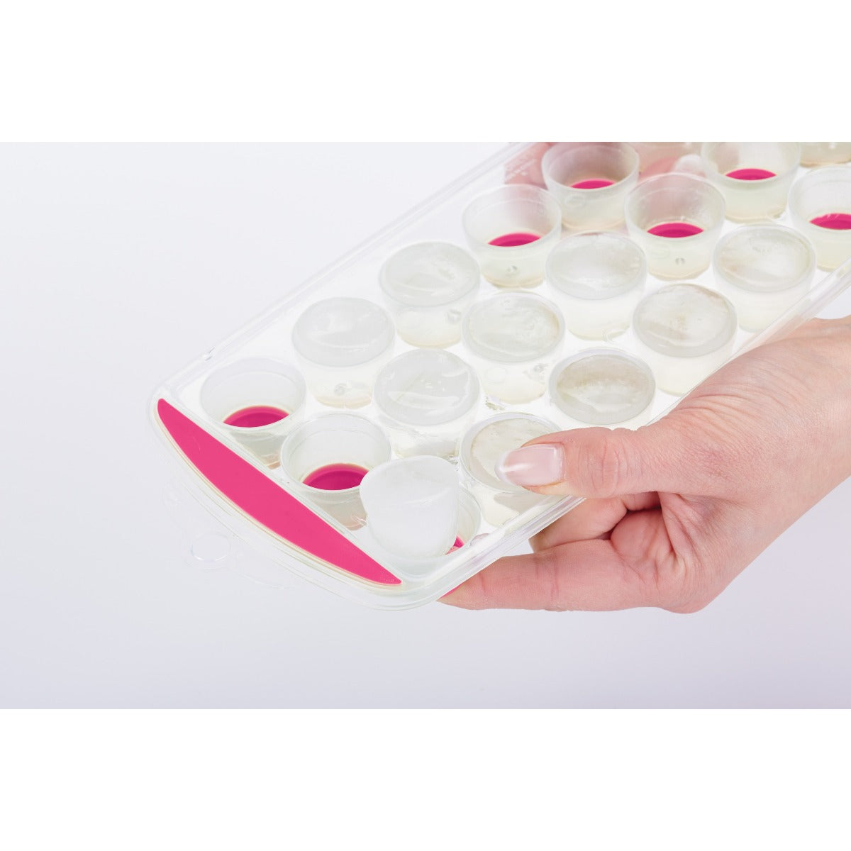 Colourworks Pop Out Flexible Ice Cube Tray Pink