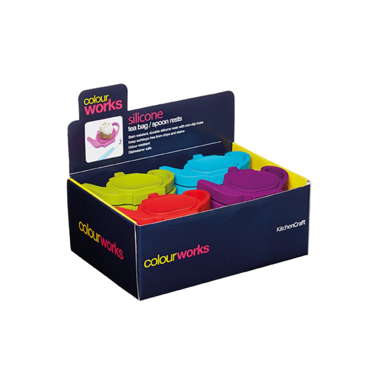 Colourworks Silicone Tea Bag & Spoon Rest Assorted Colours