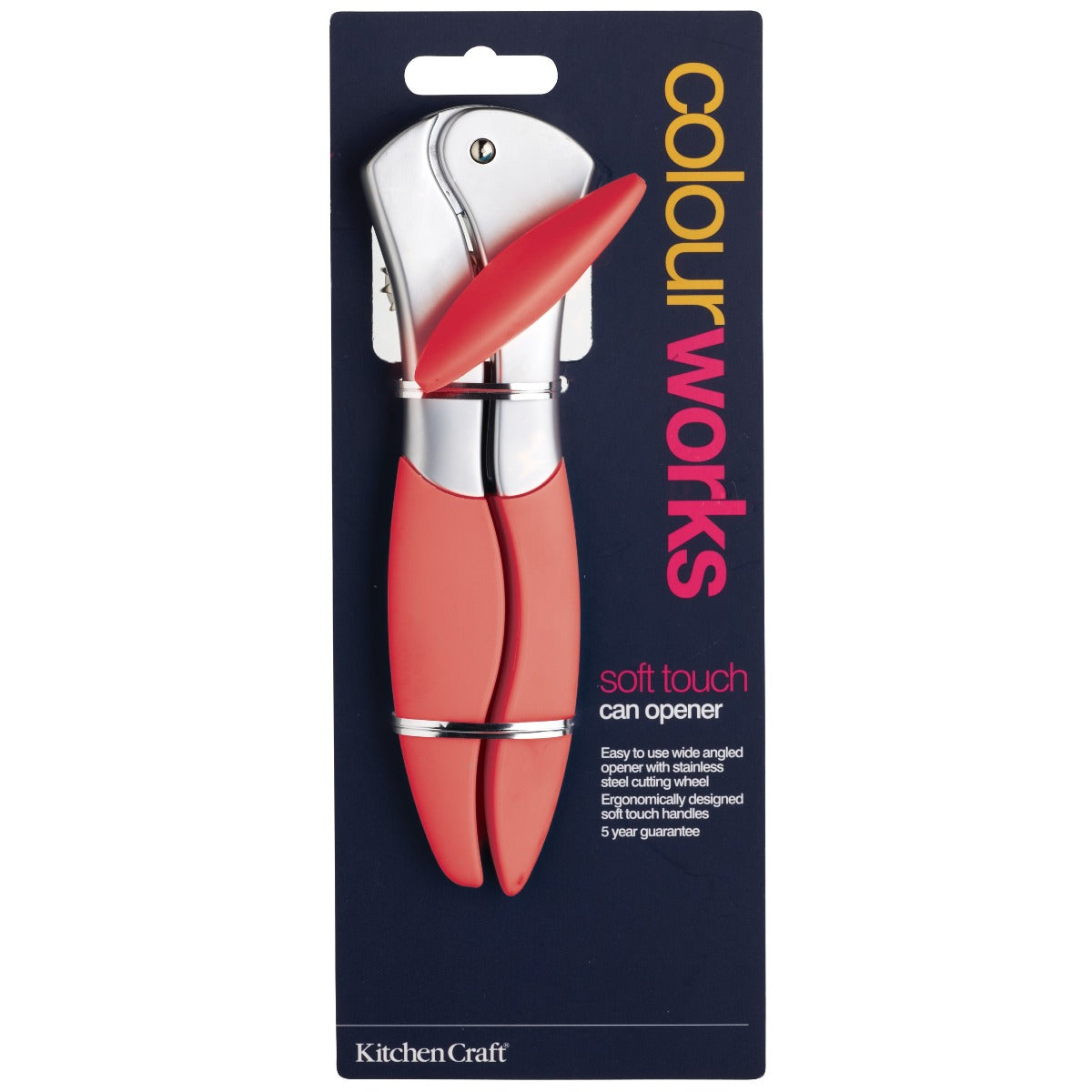 Colourworks Can Opener & Soft Touch Handle Red