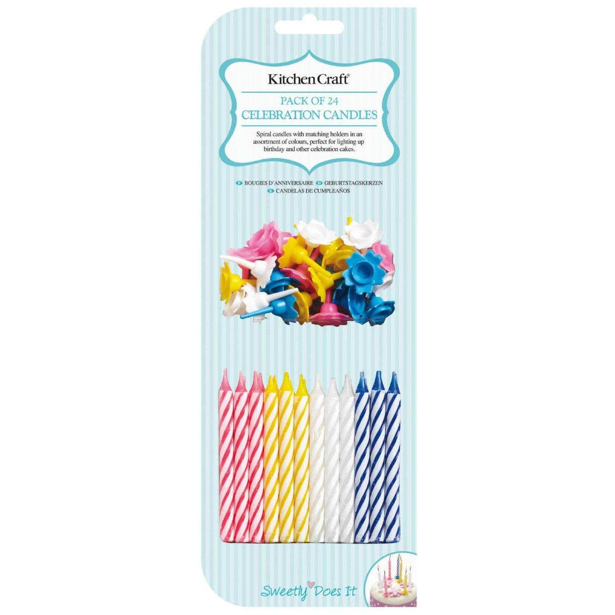 Sweetly Does It Birthday Candles & Holders x24