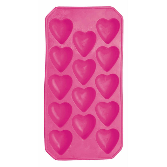 BarCraft by KitchenCraft Flexible Heart Shape Ice Cube Tray