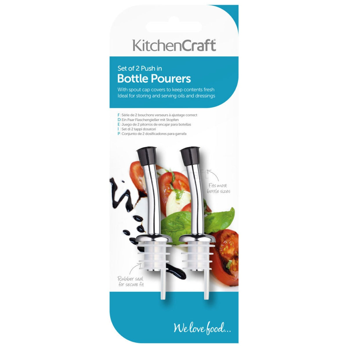 KitchenCraft Bottle Pourer Spouts Pair