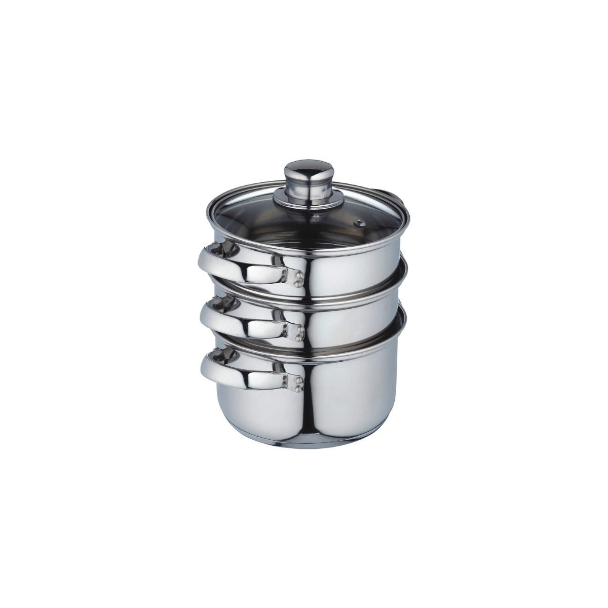 KitchenCraft Stainless Steel Three Tier Steamer 16cm