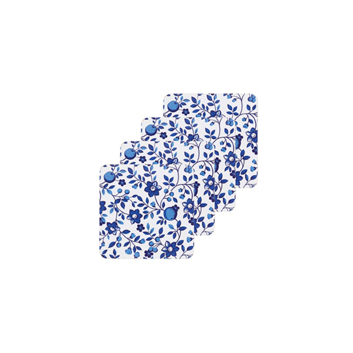 KitchenCraft Traditional Blue Cork Coasters x4