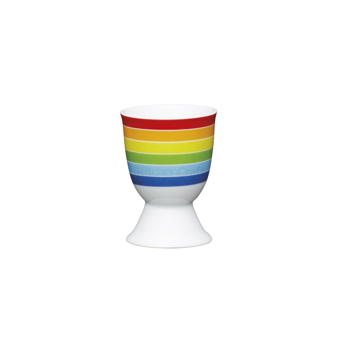 KitchenCraft Brights Stripes Porcelain Egg Cup