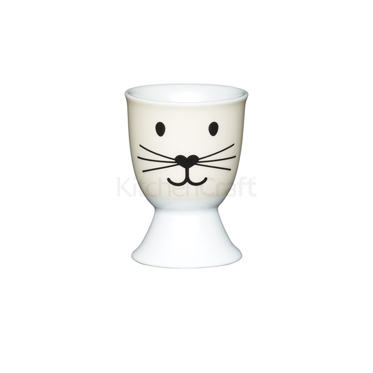 KitchenCraft Cat Face Porcelain Egg Cup