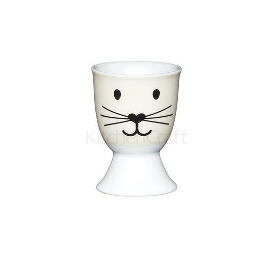KitchenCraft Cat Face Porcelain Egg Cup