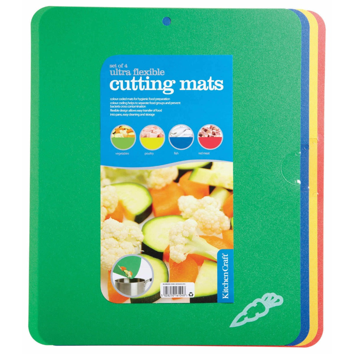 KitchenCraft Flexible Colour Coded Cutting Mats