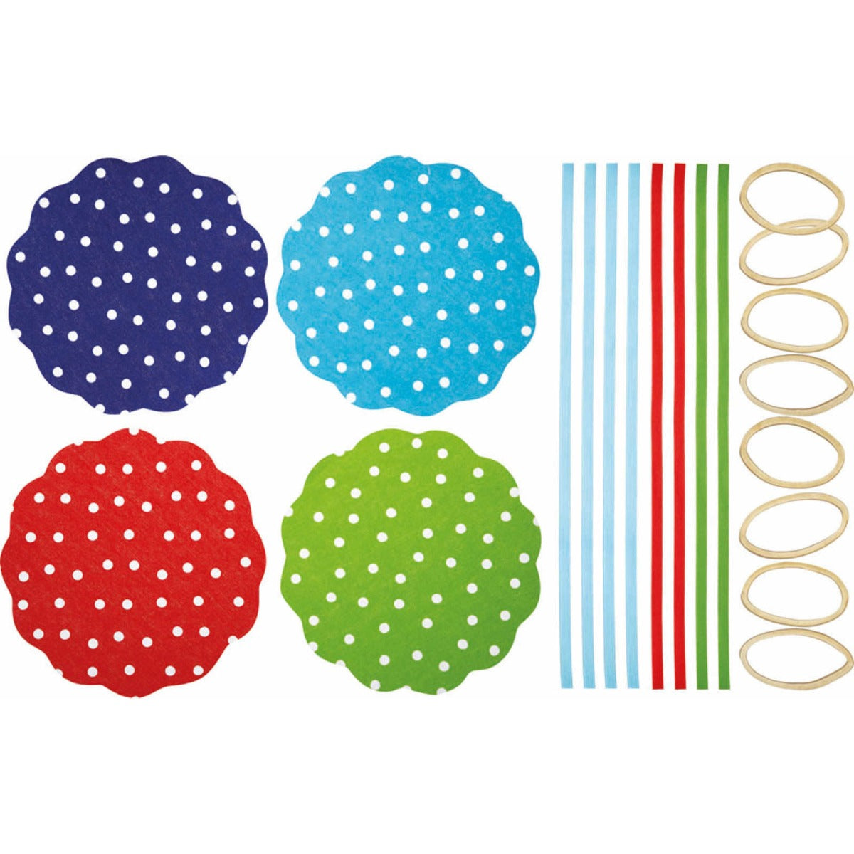 Home Made Polka Dot Fabric Jam Cover x8