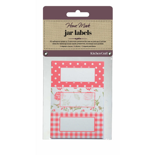 Home Made Jam Jar Labels Roses x30