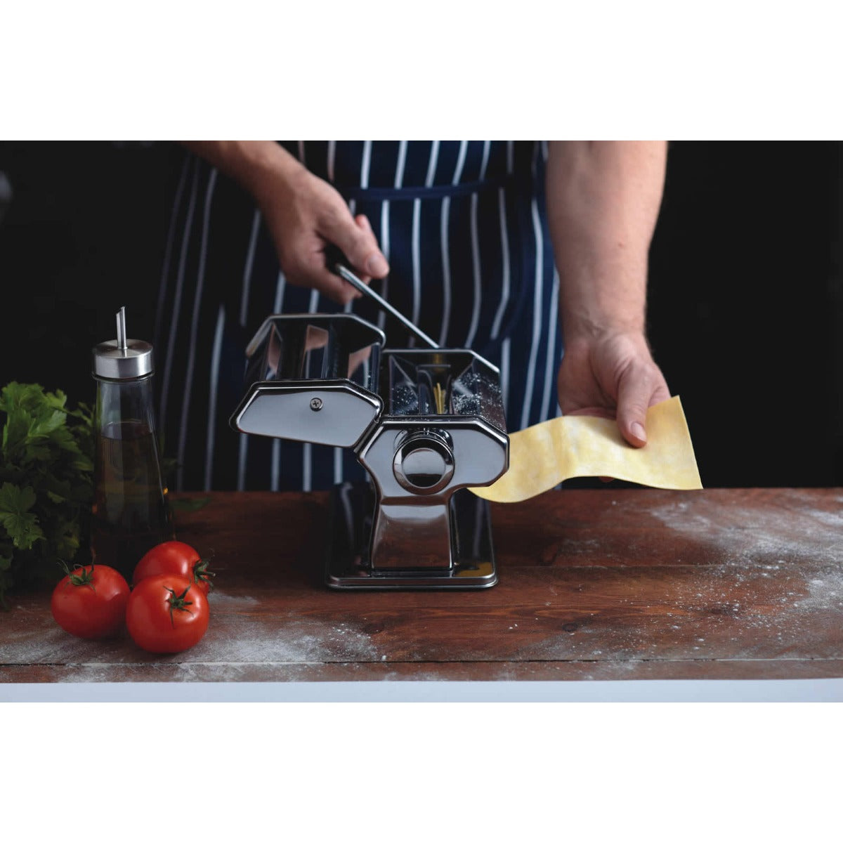 KitchenCraft World of Flavours Italian Deluxe Double Cutter Pasta Machine