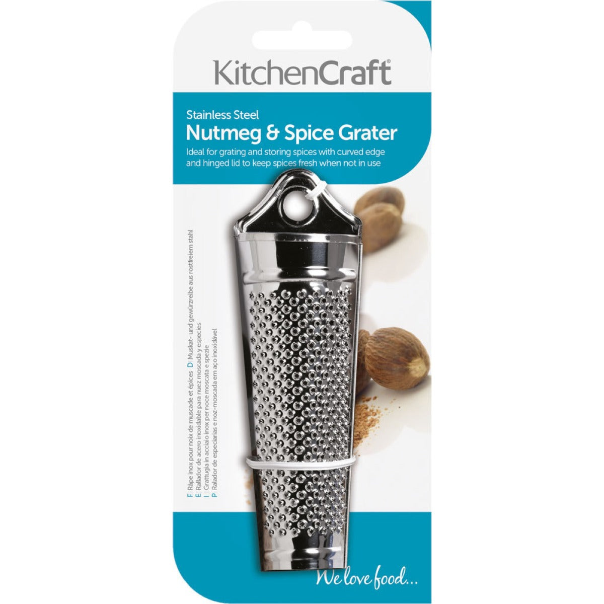 KitchenCraft Stainless Steel Nutmeg & Spice Grater