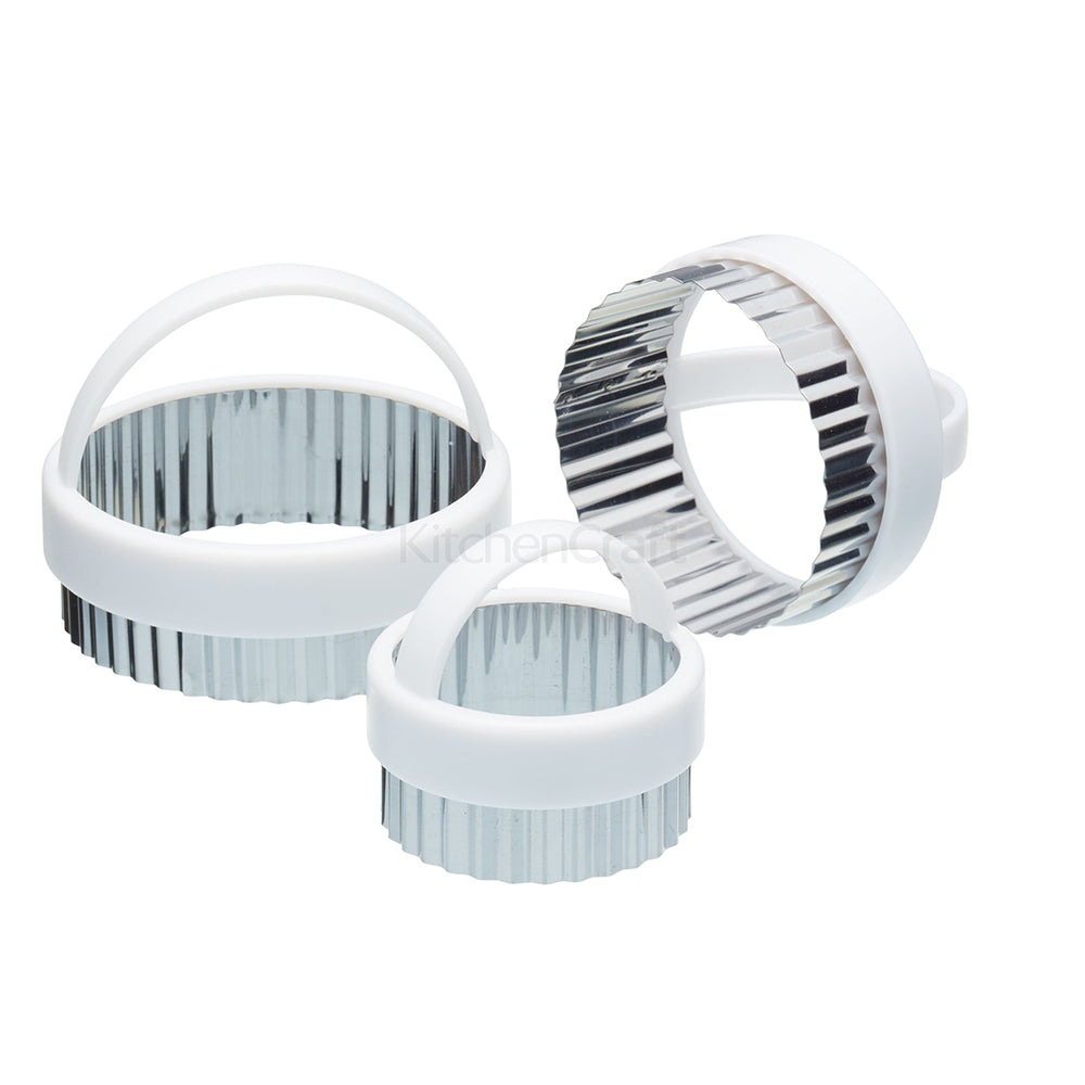 KitchenCraft Fluted Pastry Cutters x3