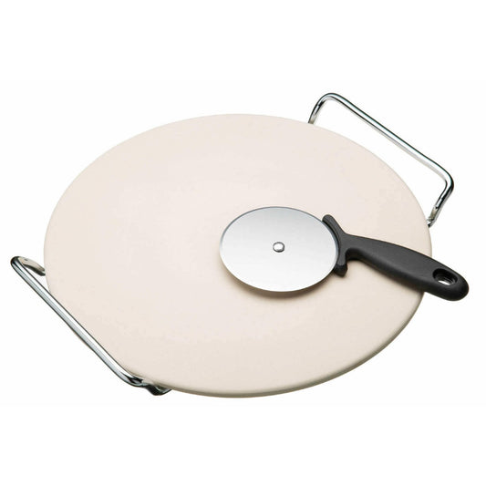 KitchenCraft World of Flavours Italian Pizza Stone Set