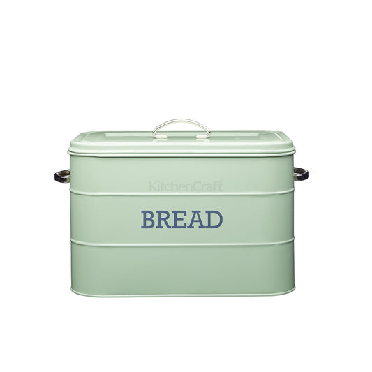Living Nostalgia by KitchenCraft English Sage Green Bread Bin