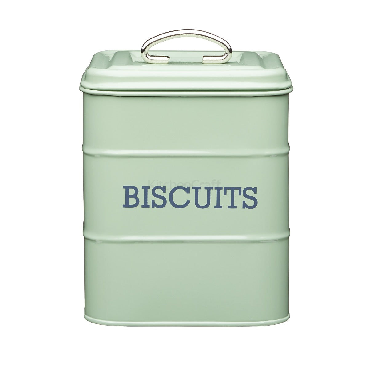 Living Nostalgia by KitchenCraft English Sage Green Biscuit Tin