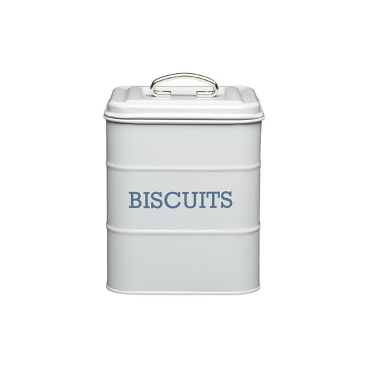 Living Nostalgia by KitchenCraft French Grey Biscuit Tin