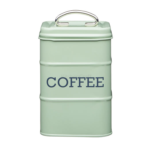Living Nostalgia by KitchenCraft English Sage Green Coffee Tin
