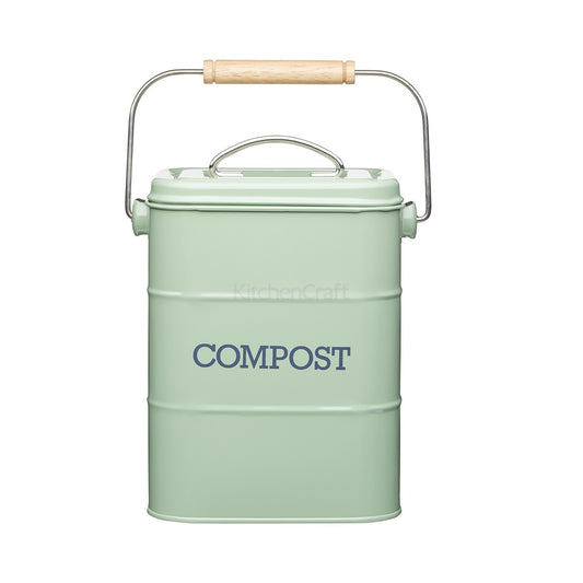 Living Nostalgia English Sage Green Food Waste Compost Bin