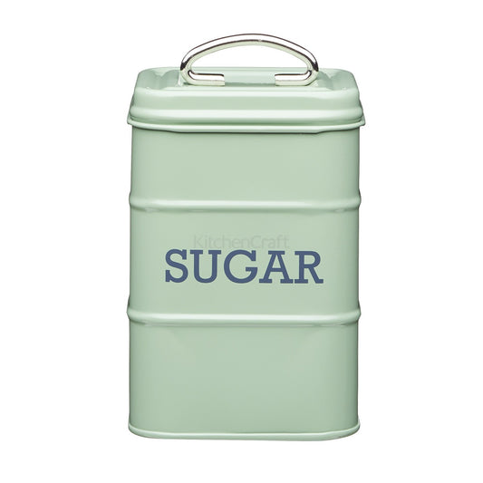 Living Nostalgia by KitchenCraft English Sage Green Sugar Tin