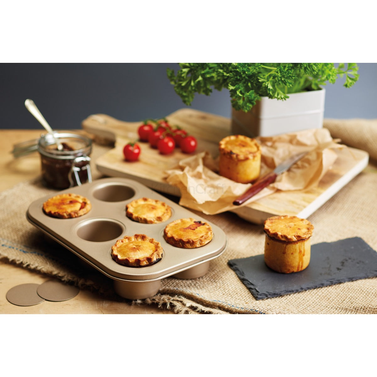 Paul Hollywood Non-Stick Deep Baking Tin 6-Hole