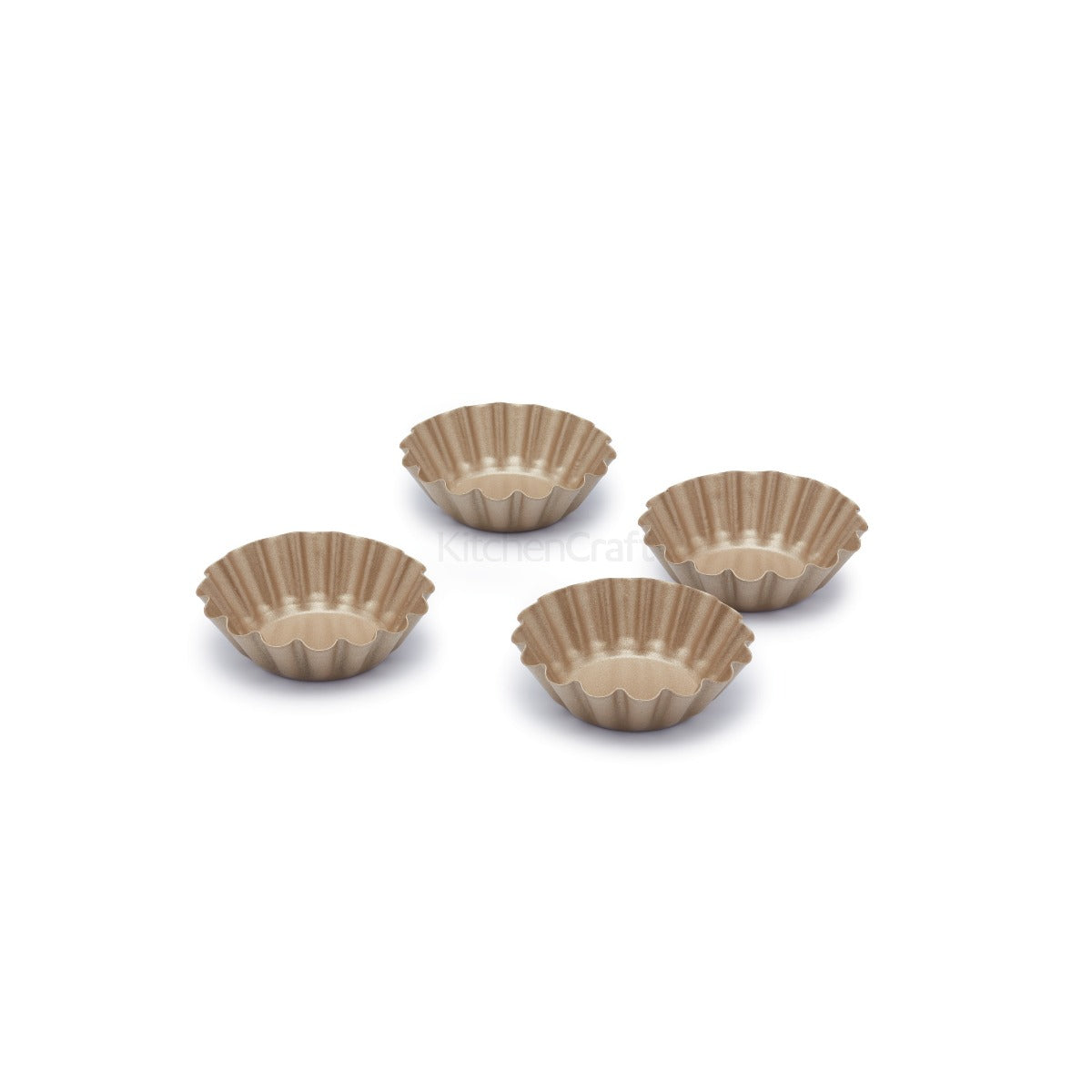Paul Hollywood Non-Stick Mini Round Fluted Tart Tins x4