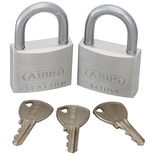 ABUS TITALIUM Padlock Twin Pack 64TI 40mm