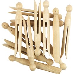 SupaHome Wooden Dolly Pegs 24 Pack
