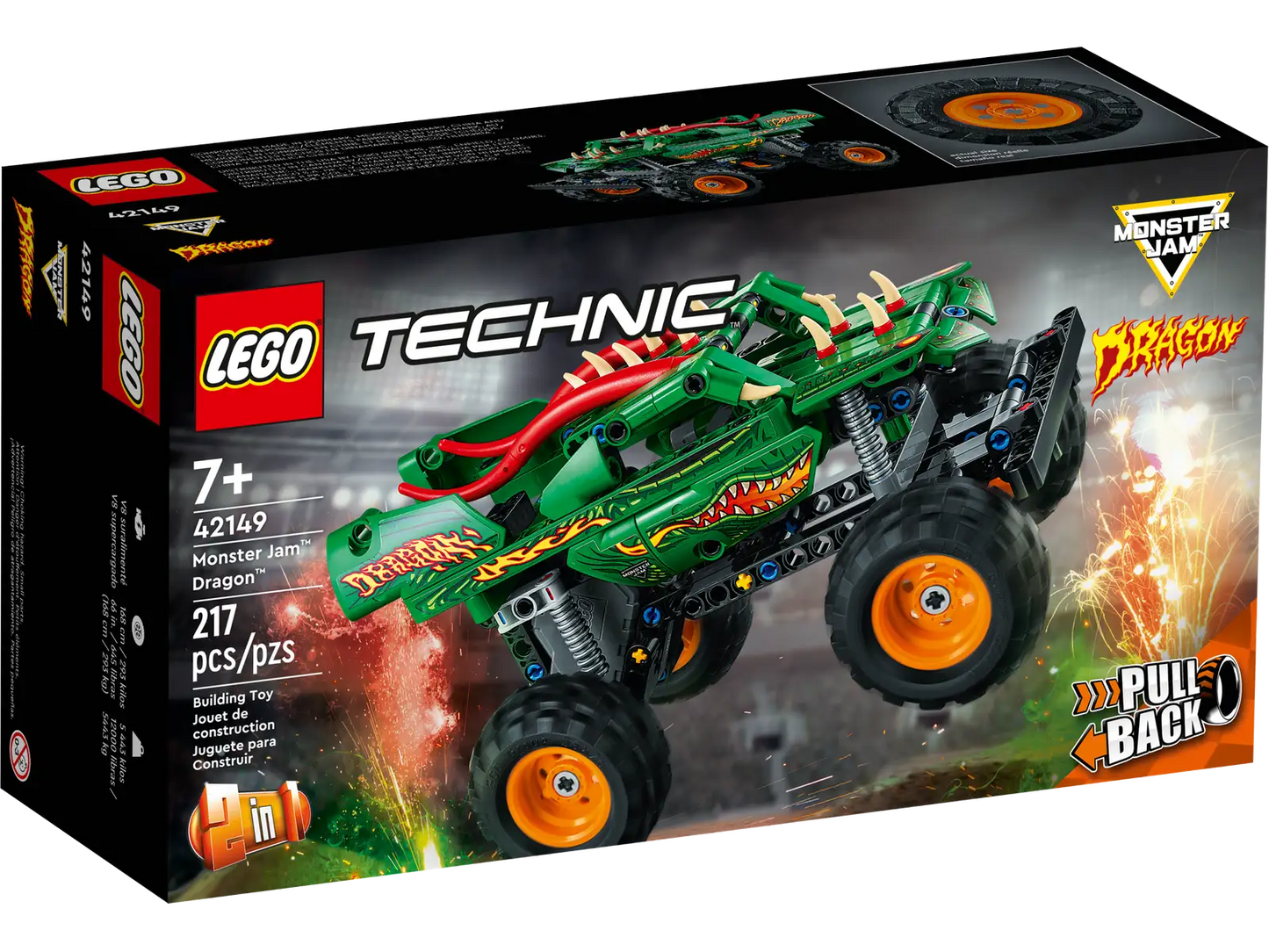 Lego Technic Monster Jam Dragon 42149