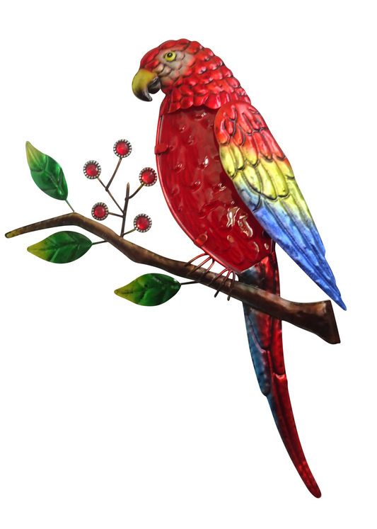 Creekwood Parrot Glass Wall Art